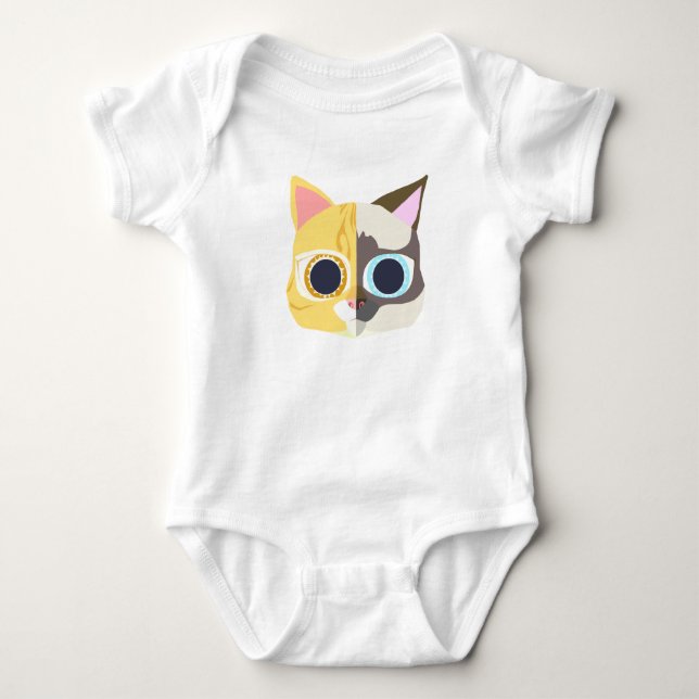 Camiseta duas caras de um gato (Frente)