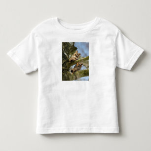 Camiseta Duas corujas nos bosques, aves, vida selvagem