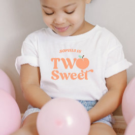 Camiseta Duas Doce Pêssego Fruta Segunda 2º Aniversário