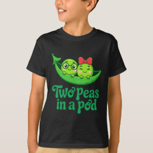 Camiseta Duas Ervilhas Em Uma Vagem Revelação de Gravidez B