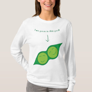 Camiseta "Duas ervilhas neste vagem" juntam o T de