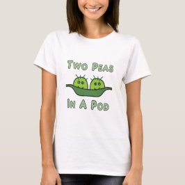 Camiseta Duas Ervilhas Num Camisa-T De Pod