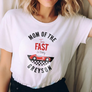 Camiseta Duas Festas de segundo aniversário Rápido de Carro