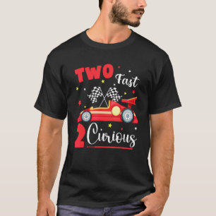 Camiseta Duas Garota de Aniversário Curiosa E Rápida segund