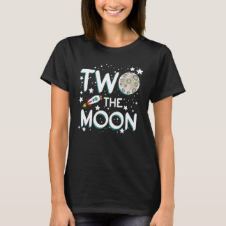 Camiseta Duas Garotas Moon Toddler Meninas De 2 Anos
