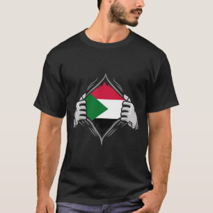 Camiseta Duas Mãos Arrancando Bandeira Reveladora do Sudão