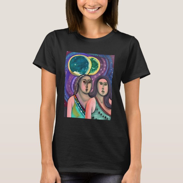 Camiseta Duas mulheres debaixo da lua (Frente)