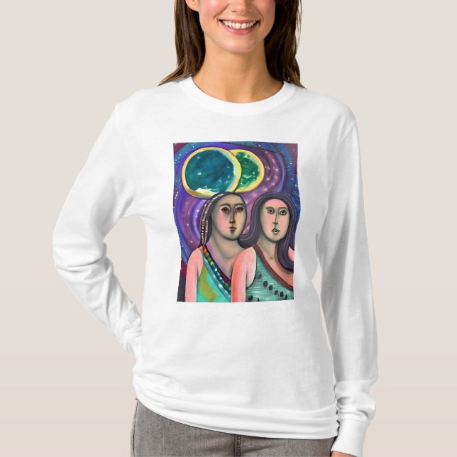 Camiseta Duas Mulheres Sob a Lua (Frente)
