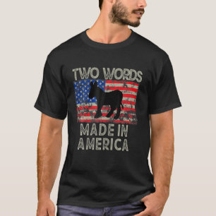 Camiseta Duas Palavras Feitas Na América Maden Merica Fun