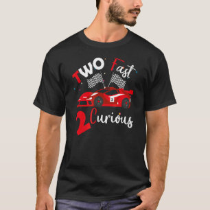Camiseta Duas Rápidas Corridas De 2 Anos Curiosas Dois Aniv