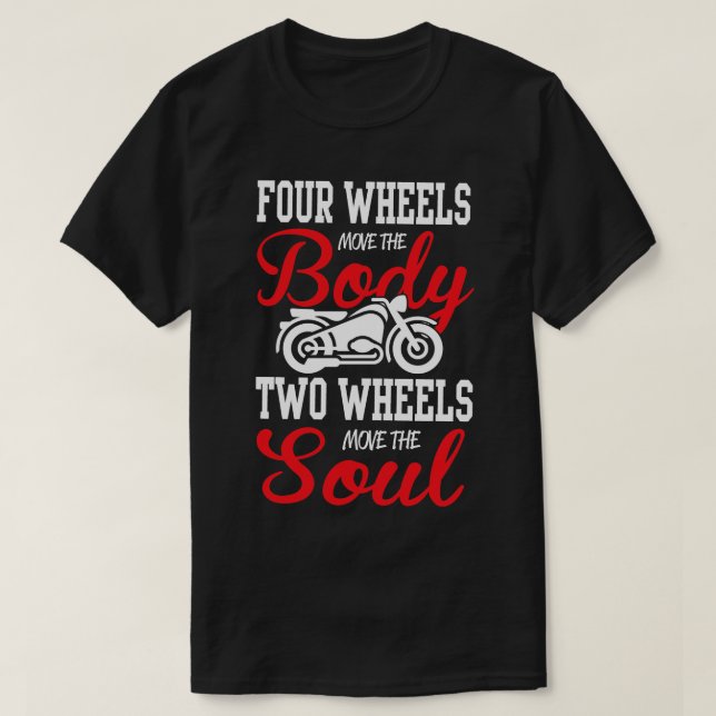 Camiseta Duas rodas movem a alma (Frente do Design)