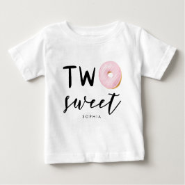 Camiseta Duas Rosquinhas de segundo aniversário Doce
