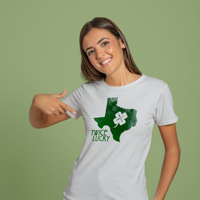 Camiseta Duas Ruas Sortudas do Texas. Dia de Patrick (Criador carregado)