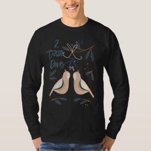 Camiseta Duas Tartarugas Doves 12 Dias De Música De Natal C