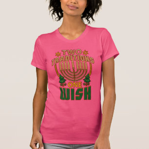 Camiseta Duas Tradições Um Desejo Gráfico de Chanucá