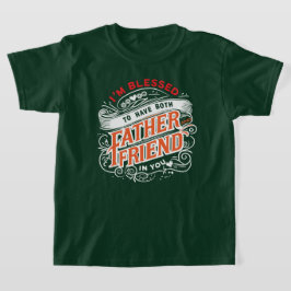 CAMISETA DUAS VEZES ABENÇOADO — UM PAI & UM AMIGO