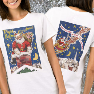 Camiseta Duas Vintage Twas Night Antes Das Designs De Natal