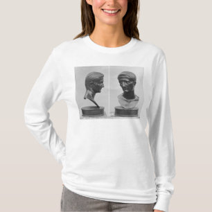 Camiseta Duas vistas de um busto do imperador Augustus