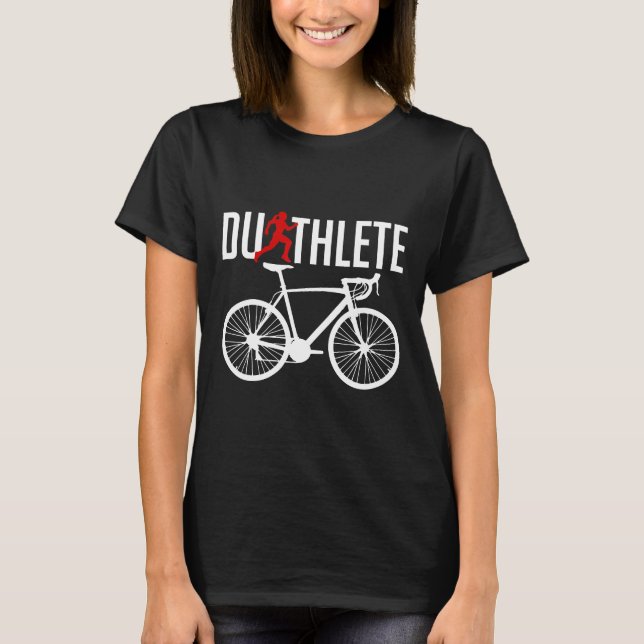 Camiseta Duathlete Female Runner Duathlon Biker Runner Gift (Frente)