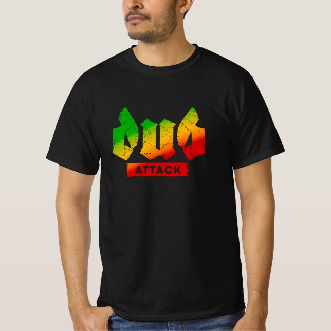 Camiseta Dub Attack Rasta Colors Reggae T Shirt (Frente)