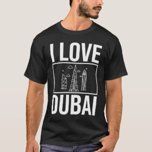 Camiseta Dubai Emirados Árabes Unidos Uae Mapa Da Cidade Ho
