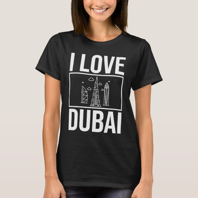 Camiseta Dubai Emiratos Árabes Unidos Uae Cidade Skyline Ma (Frente)