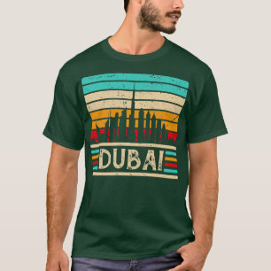 Camiseta Dubai Skyline Vintage Emirados Árabes Unidos