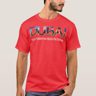 Camiseta Dubai Souvenir Skyline Emirados Árabes Unidos Trip