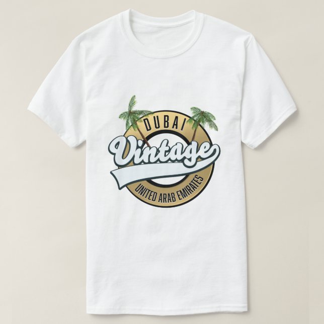 Camiseta Dubai Vintage Estados Unidos da América (Frente do Design)