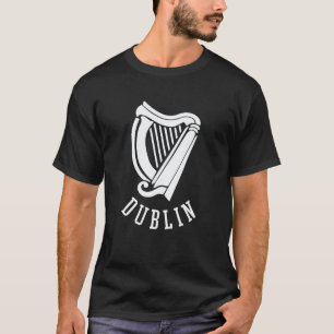 Camiseta Dublin Harpa Celta Irlandesa s Medieval s Emblema 
