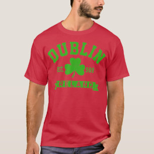 Camiseta Dublin Ireland Est 988 Clover Leaf Shamrock Rua