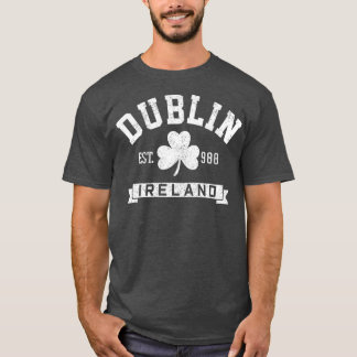 Camiseta Dublin Ireland Est 988 Clover Leaf Shamrock Rua