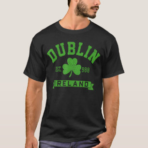 Camiseta Dublin Ireland Est 988 Clover Leaf Shamrock Rua Pa
