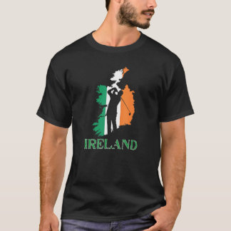Camiseta Dublin Irlanda Roots Flag Colour Irish Golfer Golf