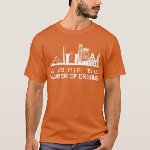Camiseta Dublin Skyline GPS Coordena a cidade de Dream