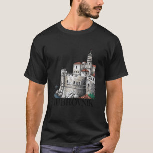 Camiseta Dublrovnik Croácia Esboço de Gato Dubrovnik