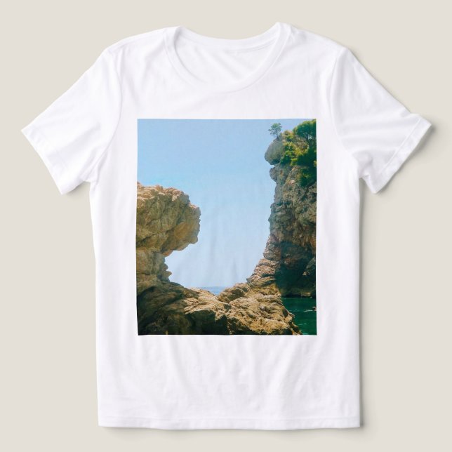 Camiseta Dubrovnik West Harbor e Pier (Design frontal)