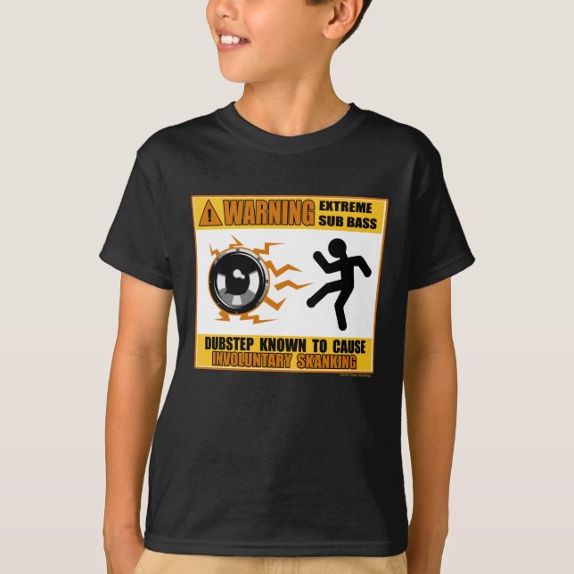 Camiseta DUBSTEP que adverte o baixo extremo (Frente)