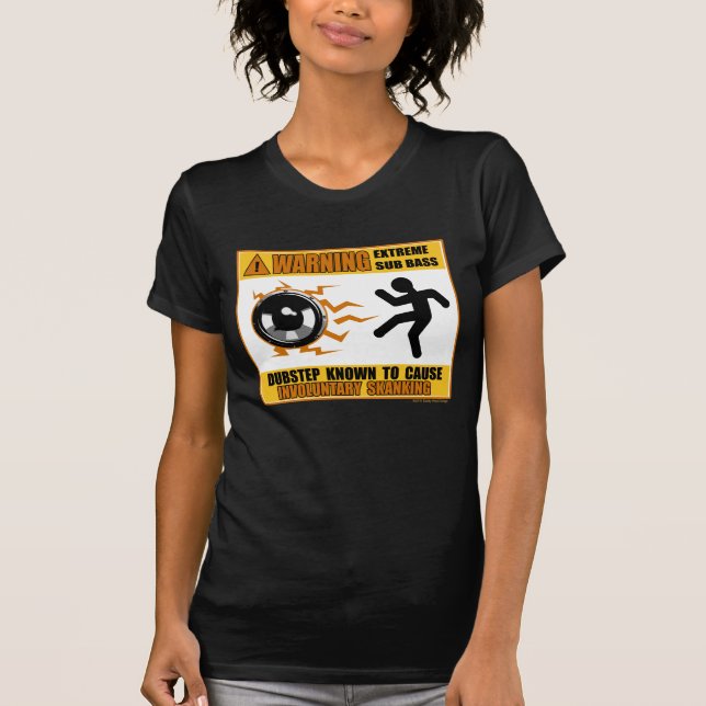 Camiseta DUBSTEP que adverte o baixo extremo (Frente)