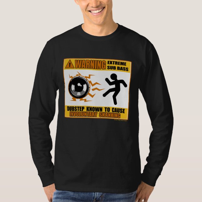 Camiseta DUBSTEP que adverte o baixo extremo (Frente)
