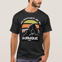 Camiseta Dubuque Iowa Vintage Sunset Mountain