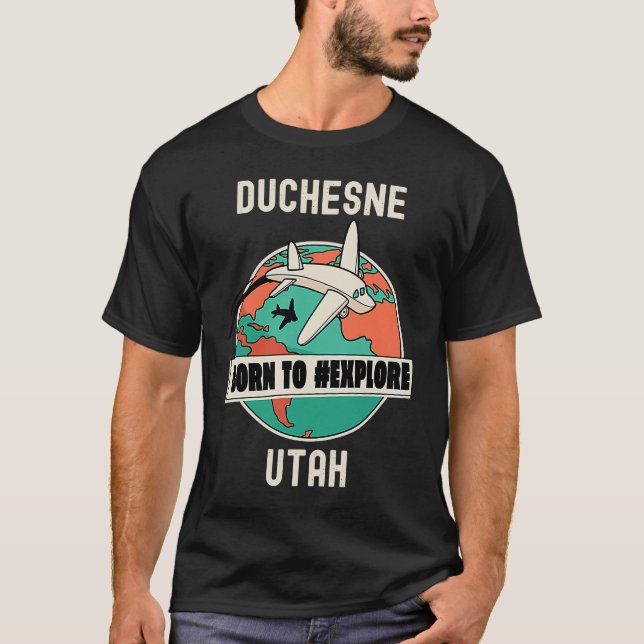 Camiseta Duchesne Nascer de Utah para Explorar Viagem (Frente)