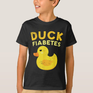 Camiseta Duck Fiabetes Engraçado Amarelo Pato Consciência P