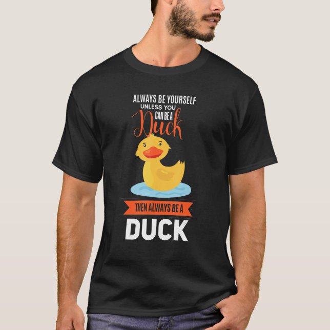 Camiseta duck human dizendo ilustre design (Frente)