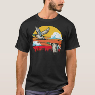Camiseta Duck Hunting Vintage 80S Sun Funny Laboratório Ret
