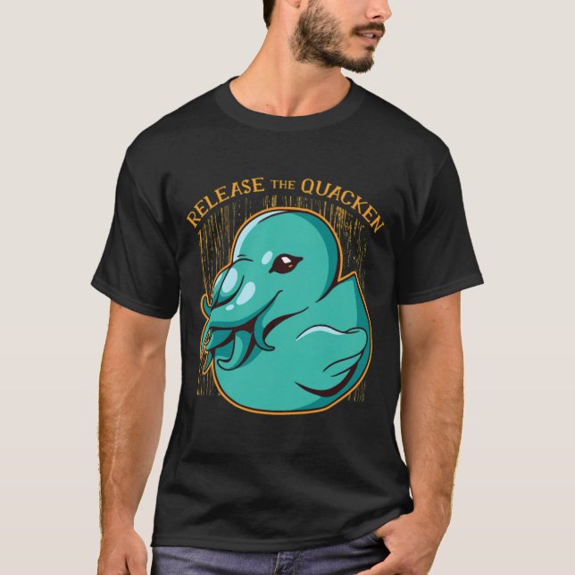 Camiseta Duck Kraken Release The Quacken Funny Rubber Boxer (Frente)