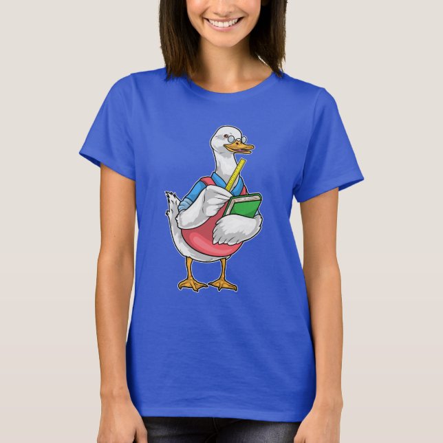 Camiseta Duck Math Teacher Ruler (Frente)
