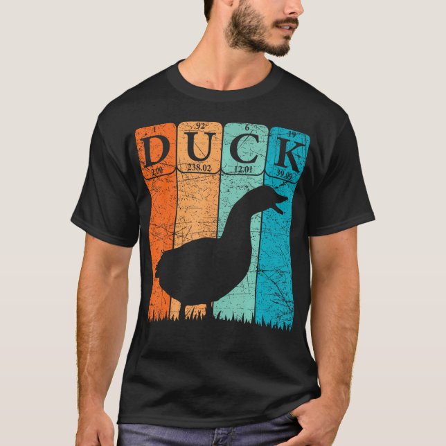 Camiseta Duck Periódicos de Mesa Elemento de Pato (Frente)