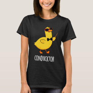 Camiseta Duck Pun Dark B, Condutor de Música Engraçado de P