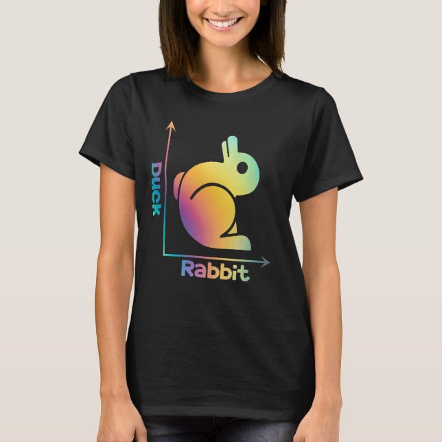 Camiseta Duck Rabbit Illusion Óptica Nerd Math Gee (Frente)